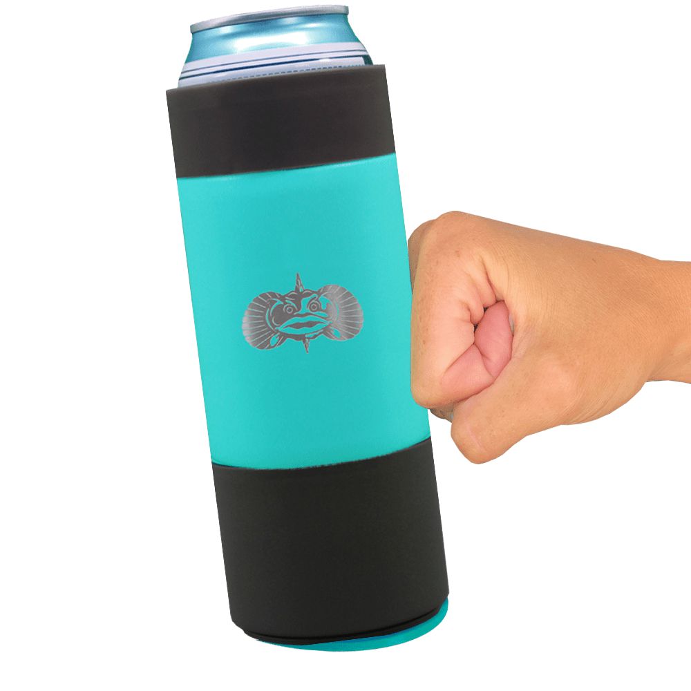 Toadfish Coolers Teal Non-Tipping Slim Can Cooler