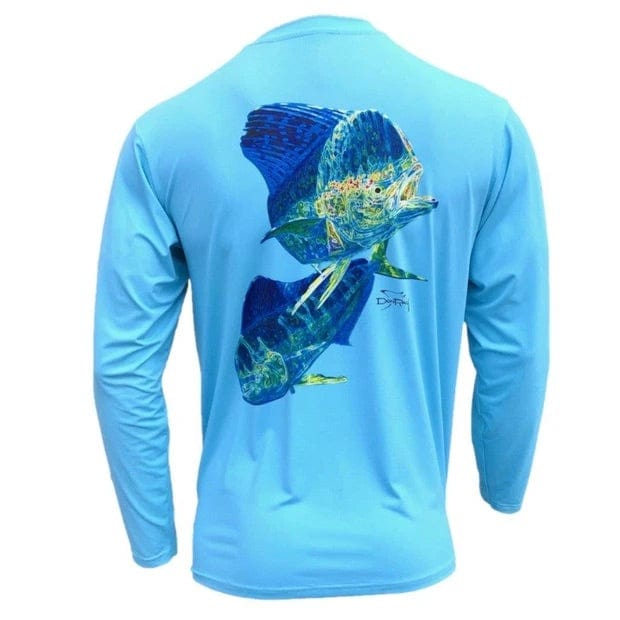 Tormenter Shirts & Tops S / Baby Blue / Mahi SPF 50 Basix Electrified Tormenter Shirt
