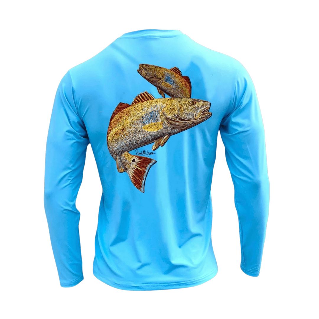 Tormenter Shirts & Tops S / Baby Blue / Redfish SPF 50 Basix Electrified Tormenter Shirt