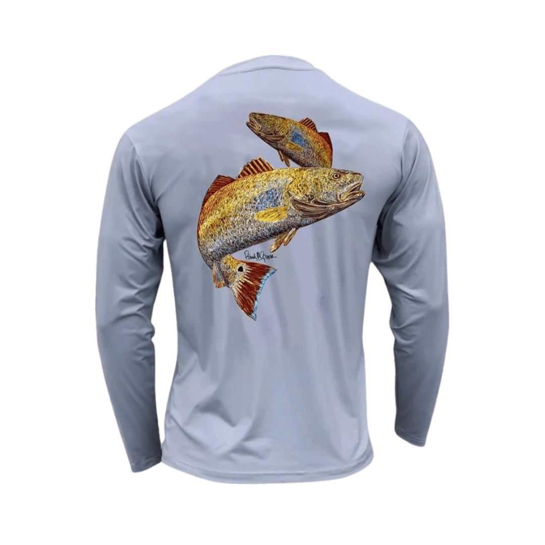 Tormenter Shirts & Tops S / Gray / Redfish SPF 50 Basix Electrified Tormenter Shirt