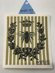 Wet It Kitchen Supplies French Bee Black Reusable Paper Towel