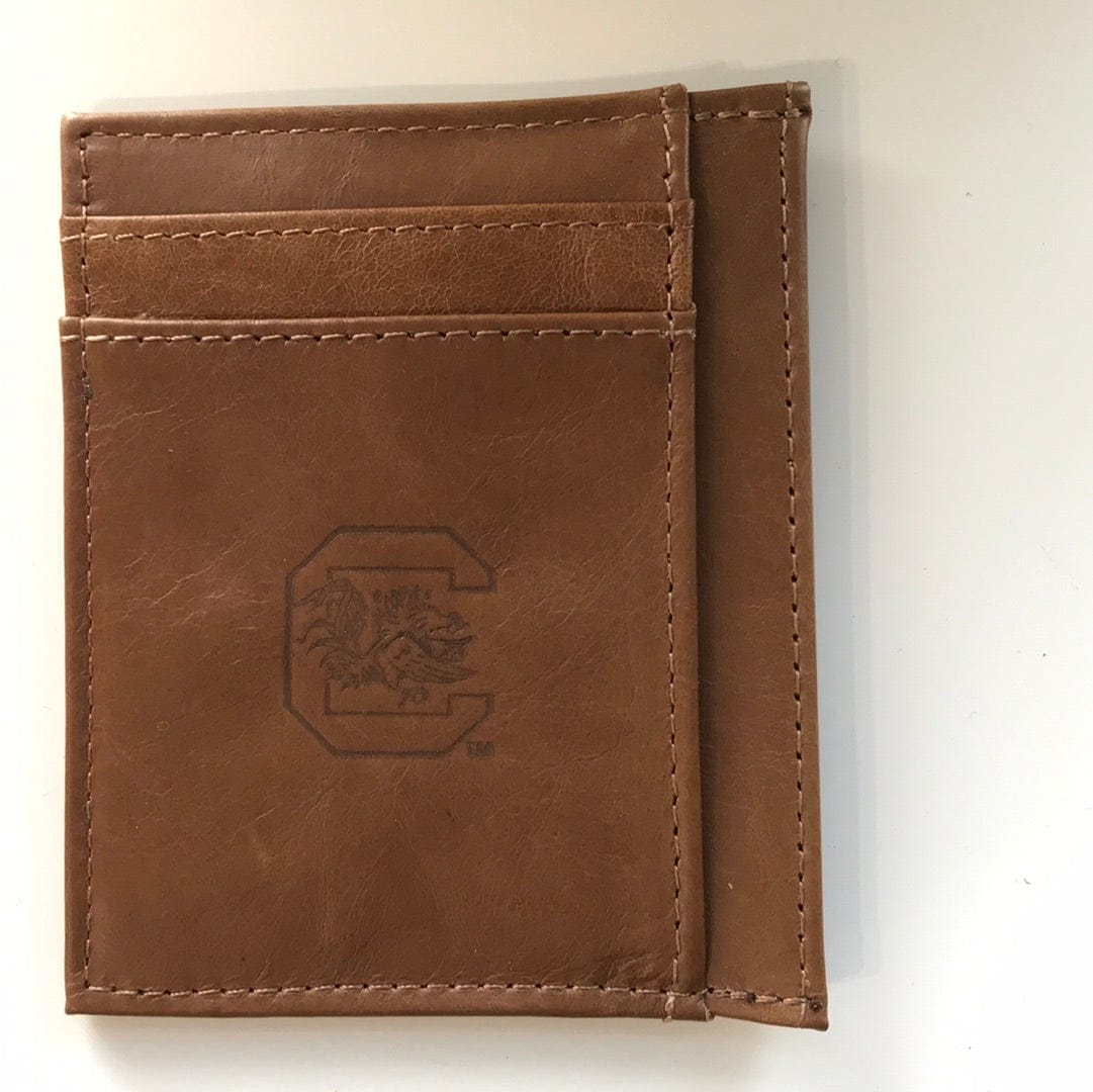 Zep-Pro Handbags, Wallets & Cases USC Tan Slim Front Pocket Wallet