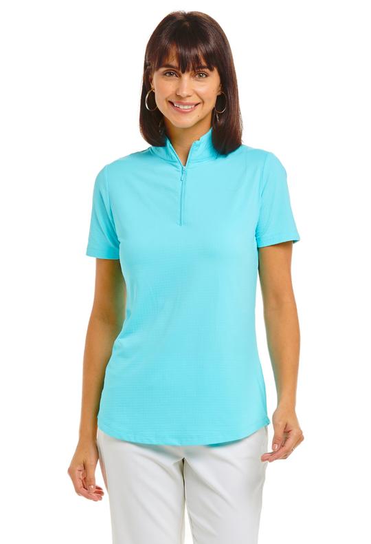 IBKUL Short Sleeve Mock Neck