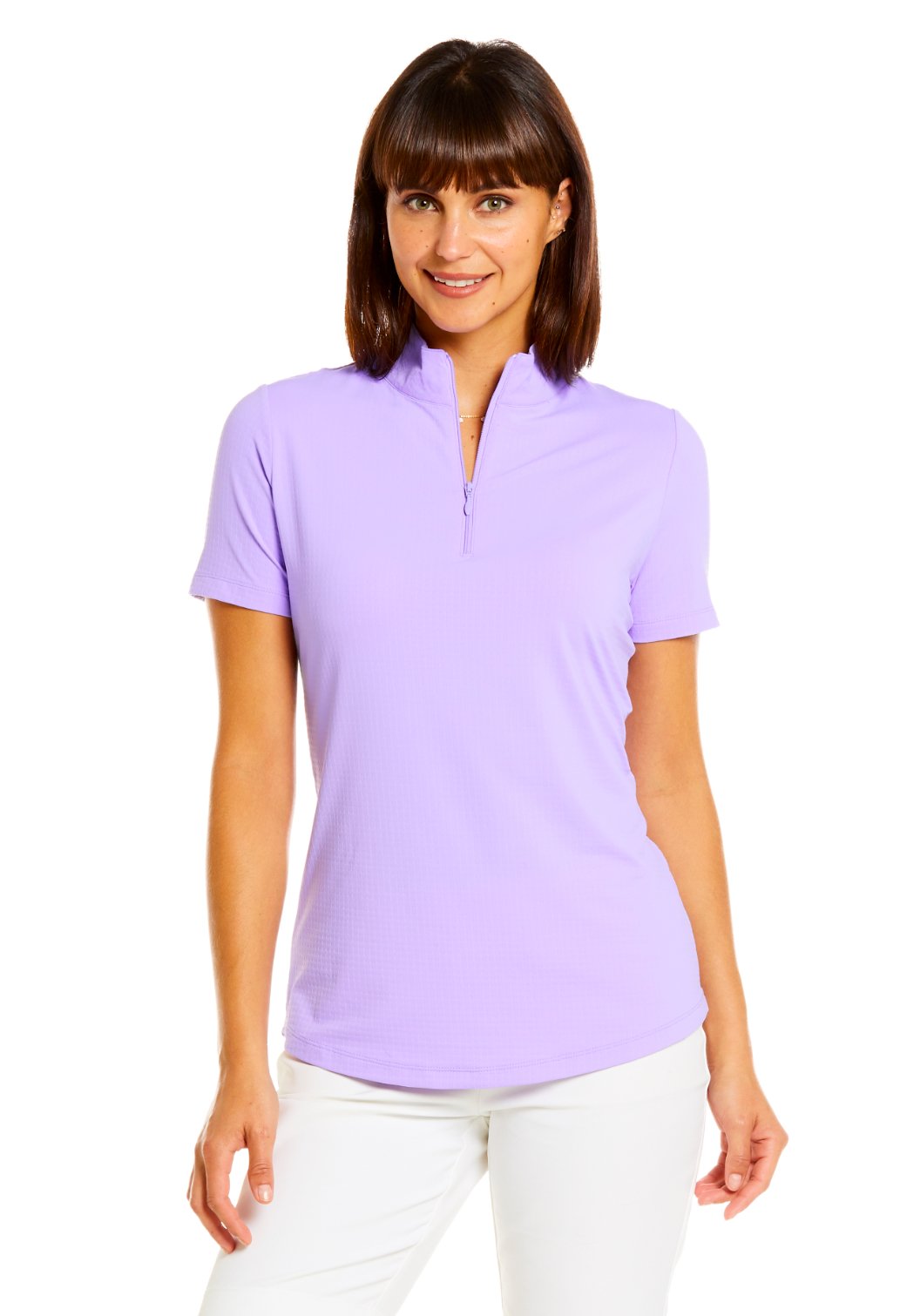 IBKUL Short Sleeve Mock Neck